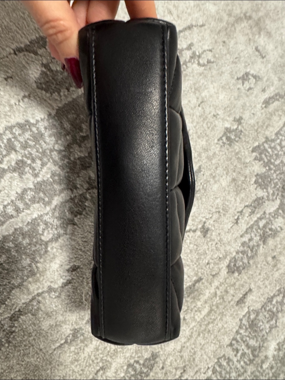 Yves Saint Laurent Black Quilted Leather Puffer Clutch with Gold YSL Logo - Picture 13 of 14